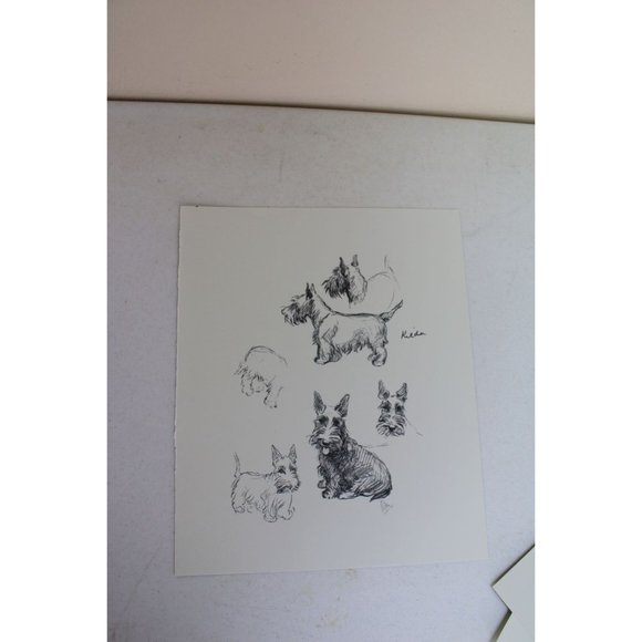 Lucy Dawson Dog Print Scottish Terrier Scotty Scottie 90680 - Picture 2 of 5